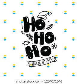 Merry Christmas. Typography. Vector logo, text design. Greeting card.