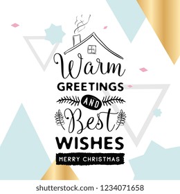 Merry Christmas. Typography. Vector logo, text design. Greeting card.