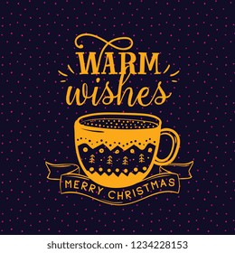 Merry Christmas. Typography. Vector logo, text design. Greeting card.