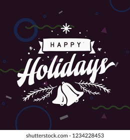 Merry Christmas. Typography. Vector logo, text design. Greeting card.