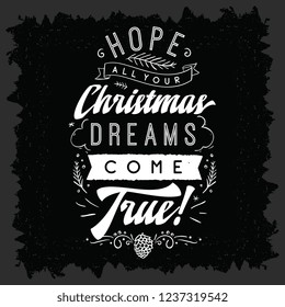Merry Christmas. Typography. Vector logo, text design. Greeting card.