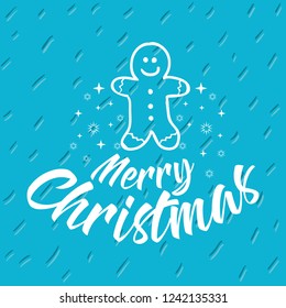 Merry Christmas. Typography. Vector logo, text design. Greeting card.