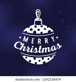 Merry Christmas. Typography. Vector logo, text design. Greeting card.