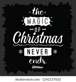 Merry Christmas. Typography. Vector logo, text design. Greeting card.
