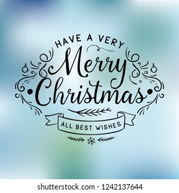 Merry Christmas. Typography. Vector logo, text design. Greeting card.