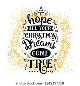 Merry Christmas. Typography. Vector logo, text design. Greeting card.