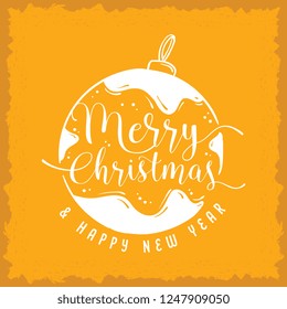 Merry Christmas. Typography. Vector logo, text design. Greeting card.