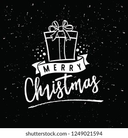Merry Christmas. Typography. Vector logo, text design. Greeting card.