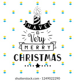 Merry Christmas. Typography. Vector logo, text design. Greeting card.