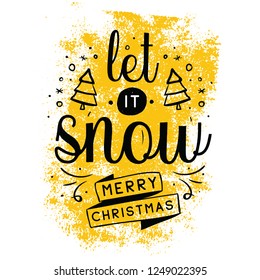 Merry Christmas. Typography. Vector logo, text design. Greeting card.