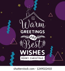 Merry Christmas. Typography. Vector logo, text design. Greeting card.