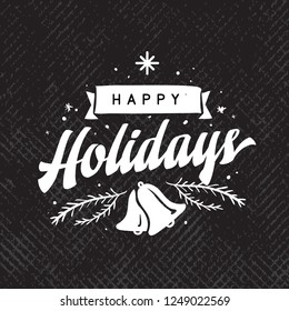 Merry Christmas. Typography. Vector logo, text design. Greeting card.