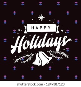 Merry Christmas. Typography. Vector logo, text design. Greeting card.