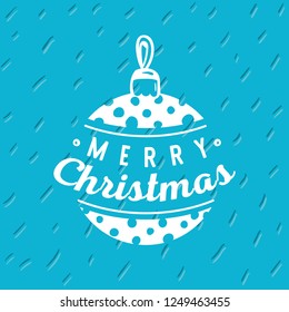Merry Christmas. Typography. Vector logo, text design. Greeting card.