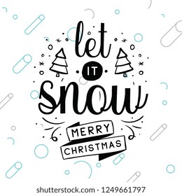 Merry Christmas. Typography. Vector logo, text design. Greeting card.