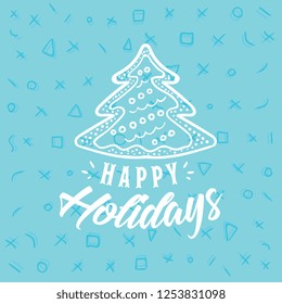 Merry Christmas. Typography. Vector logo, text design. Greeting card.