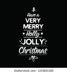 Merry Christmas. Typography. Vector logo, text design. Greeting card.