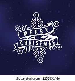 Merry Christmas. Typography. Vector logo, text design. Greeting card.