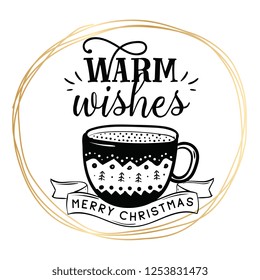 Merry Christmas. Typography. Vector logo, text design. Greeting card.