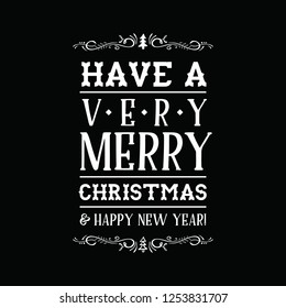 Merry Christmas. Typography. Vector logo, text design. Greeting card.
