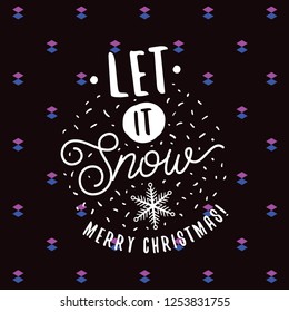 Merry Christmas. Typography. Vector logo, text design. Greeting card.
