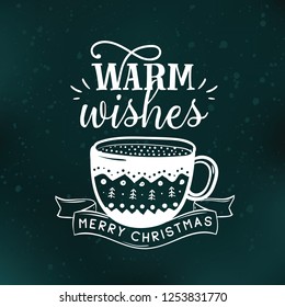 Merry Christmas. Typography. Vector logo, text design. Greeting card.