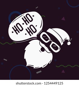 Merry Christmas. Typography. Vector logo, text design. Greeting card.