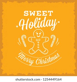 Merry Christmas. Typography. Vector logo, text design. Greeting card.