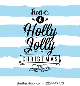 Merry Christmas. Typography. Vector logo, text design. Greeting card.