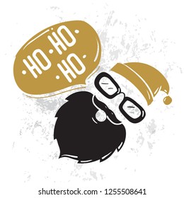 Merry Christmas. Typography. Vector logo, text design. Greeting card.