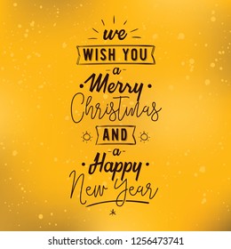 Merry Christmas. Typography. Vector logo, text design. Greeting card.