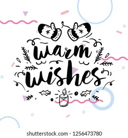 Merry Christmas. Typography. Vector logo, text design. Greeting card.