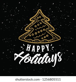 Merry Christmas. Typography. Vector logo, text design. Greeting card.