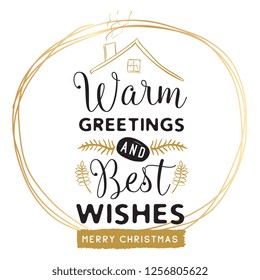 Merry Christmas. Typography. Vector logo, text design. Greeting card.