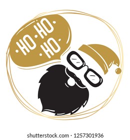 Merry Christmas. Typography. Vector logo, text design. Greeting card.