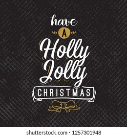 Merry Christmas. Typography. Vector logo, text design. Greeting card.