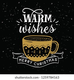 Merry Christmas. Typography. Vector logo, text design. Greeting card.