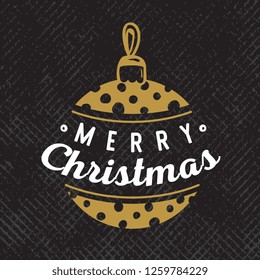 Merry Christmas. Typography. Vector logo, text design. Greeting card.