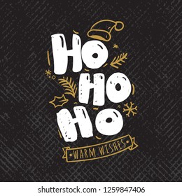 Merry Christmas. Typography. Vector logo, text design. Greeting card.