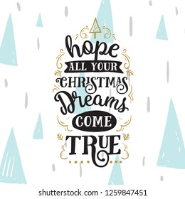 Merry Christmas. Typography. Vector logo, text design. Greeting card.