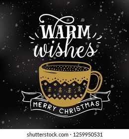 Merry Christmas. Typography. Vector logo, text design. Greeting card.