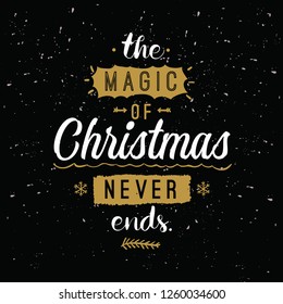 Merry Christmas. Typography. Vector logo, text design. Greeting card.