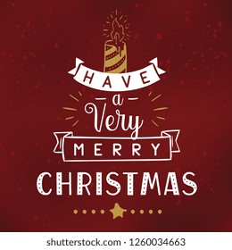 Merry Christmas. Typography. Vector logo, text design. Greeting card.