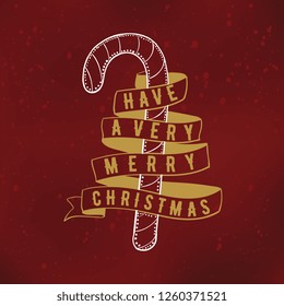 Merry Christmas. Typography. Vector logo, text design. Greeting card.