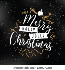 Merry Christmas. Typography. Vector logo, text design. Greeting card. Merry Christmas. Typography. Vector logo, text design. Greeting card.