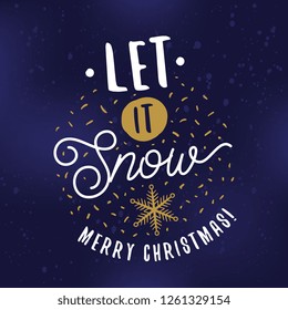 Merry Christmas. Typography. Vector logo, text design. Greeting card.