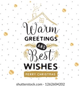 Merry Christmas. Typography. Vector logo, text design. Greeting card.