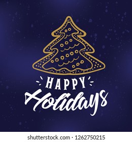 Merry Christmas. Typography. Vector logo, text design. Greeting card.