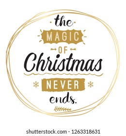 Merry Christmas. Typography. Vector logo, text design. Greeting card.