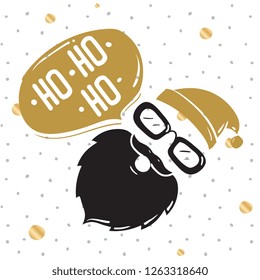 Merry Christmas. Typography. Vector logo, text design. Greeting card.